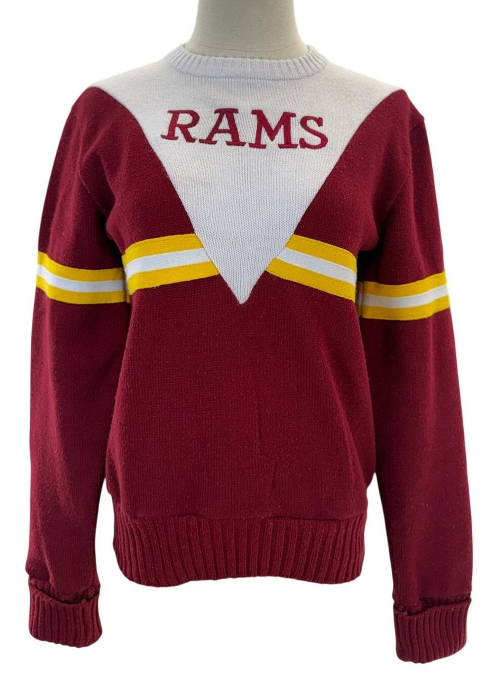 Vintage 60s Dehen Rams Cheerleading Sweater Women's M Portland Oregon USA